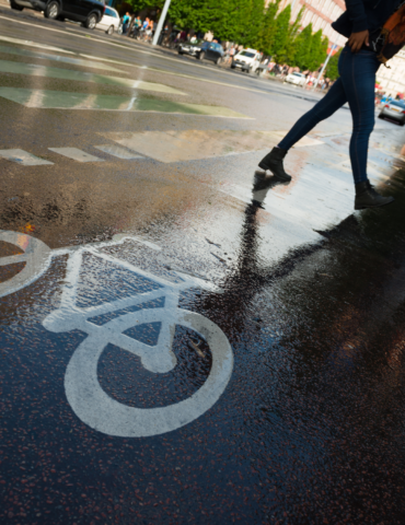 Cyclists versus pedestrians